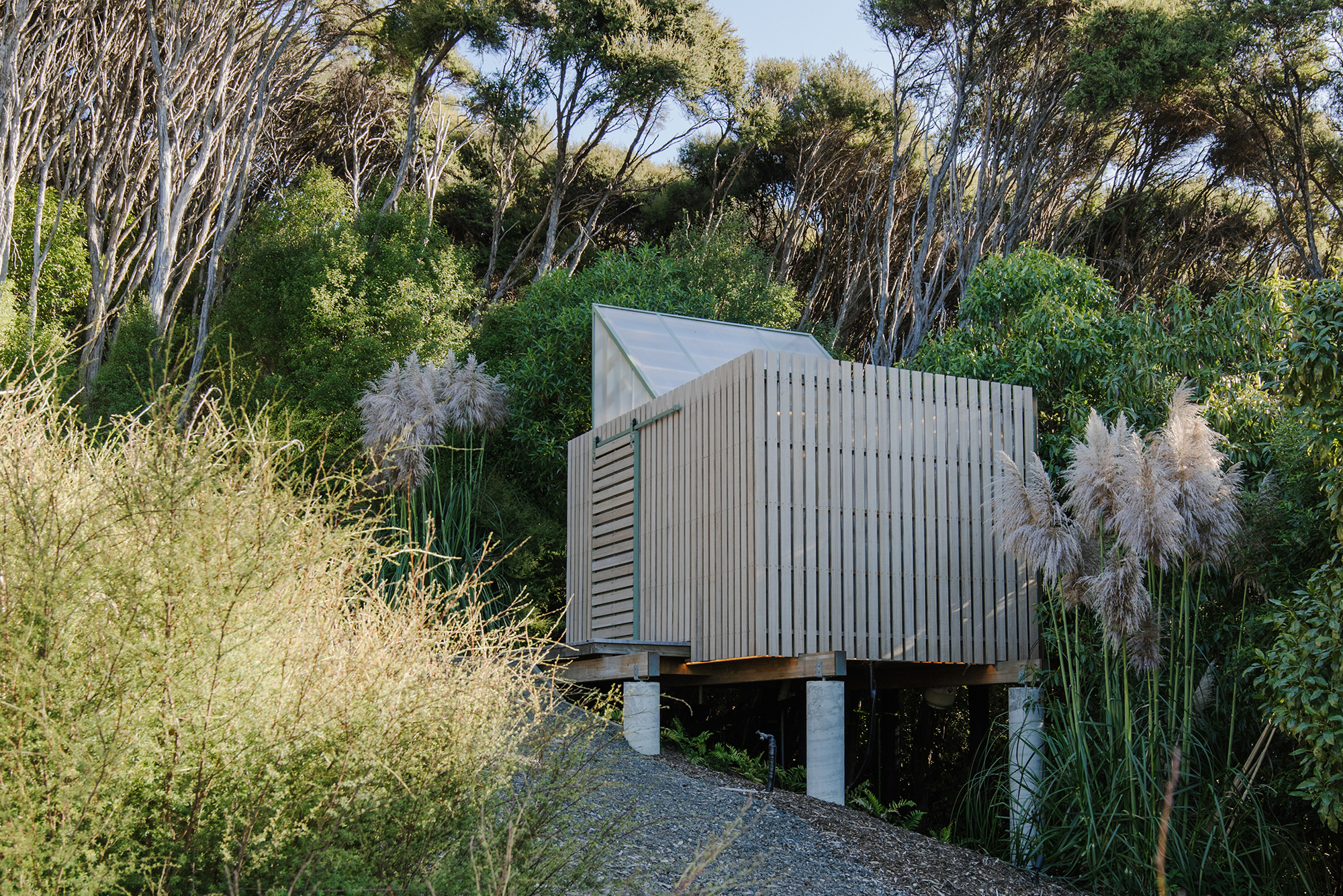 House exterior featuring Vulcan Screening timber